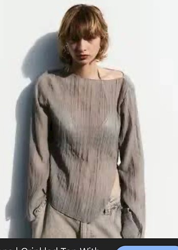 H&M Siyah Transparan Bluz - Görsel 7