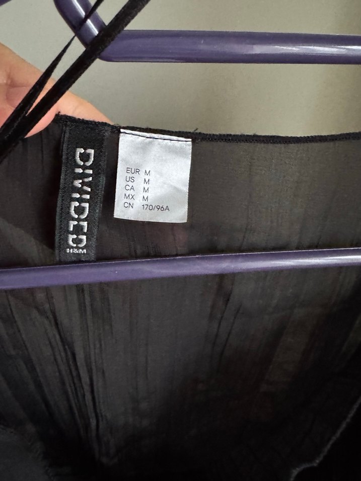 H&M Siyah Transparan Bluz - Görsel 5