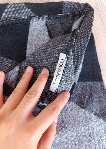 Gri Midi Desenli Hamile Eteği - Görsel 4