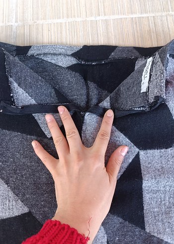 Gri Midi Desenli Hamile Eteği - Görsel 3