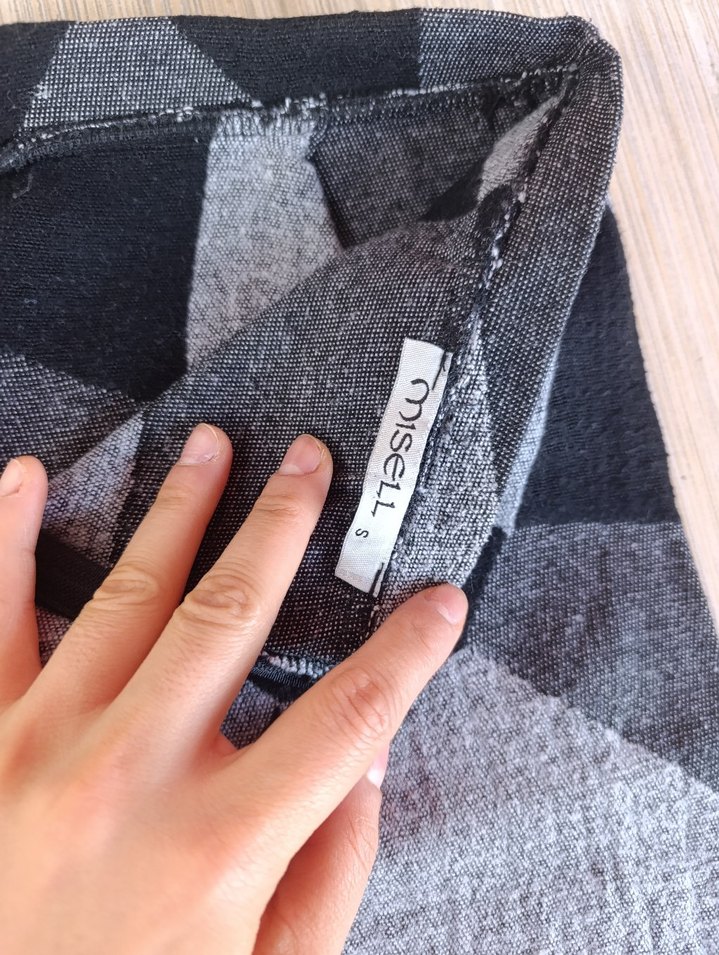 Gri Midi Desenli Hamile Eteği - Görsel 4