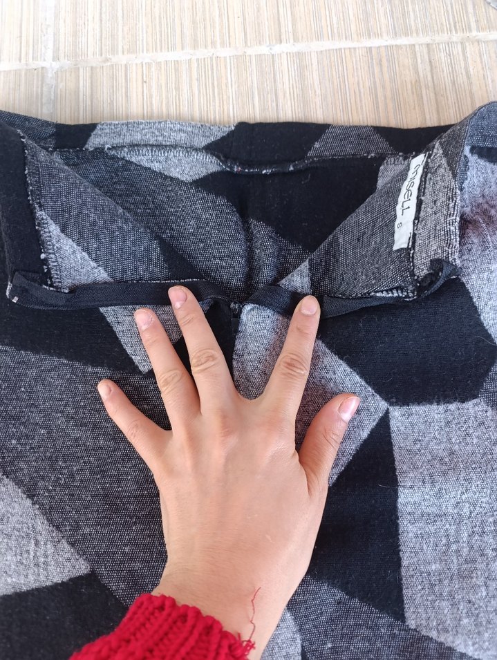 Gri Midi Desenli Hamile Eteği - Görsel 3