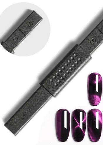 Koyu Mavi Kedi Gözü Tırnak Süsleme Mıknatısı - Görsel 2