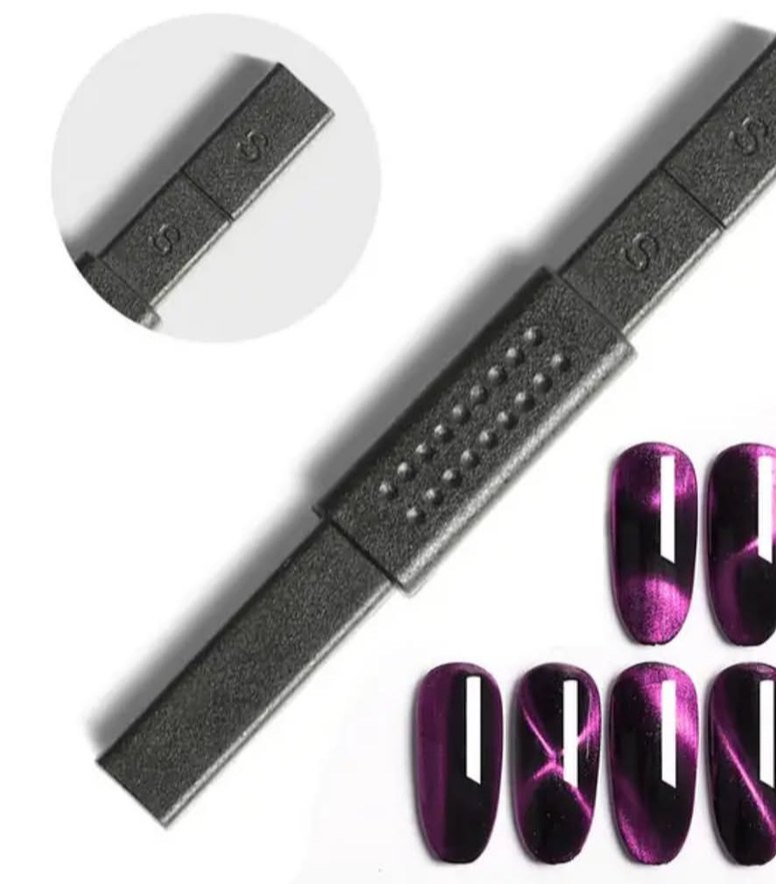 Koyu Mavi Kedi Gözü Tırnak Süsleme Mıknatısı - Görsel 2