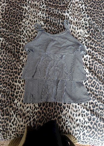 Kız Çocuk Gri Zebra Desenli Fırfırlı Atlet - Görsel 3