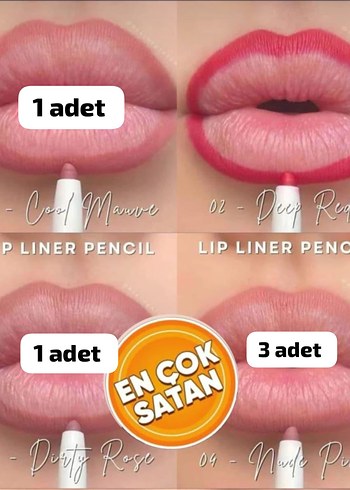 Pastel Pembe Dudak Kalemi Seti