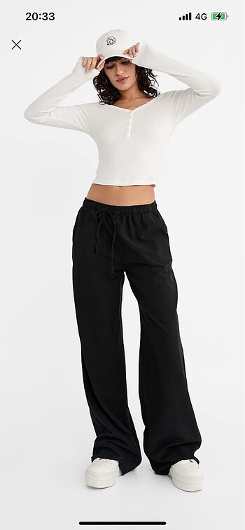Stradivarius Keten Pantolon