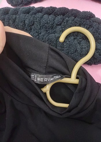 Siyah Beli Açık Crop Bluz - Uzun Kollu - Görsel 5