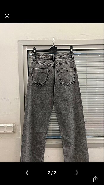 36 Beden gri Renk Wide leg jeans