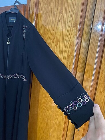 48 Beden siyah Renk Siyah manto tarzı ferace