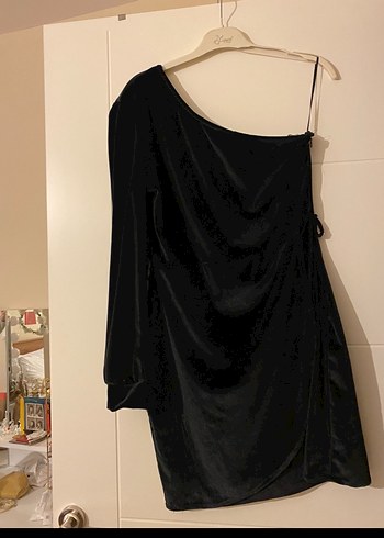 Kadife mini elbise - Görsel 2