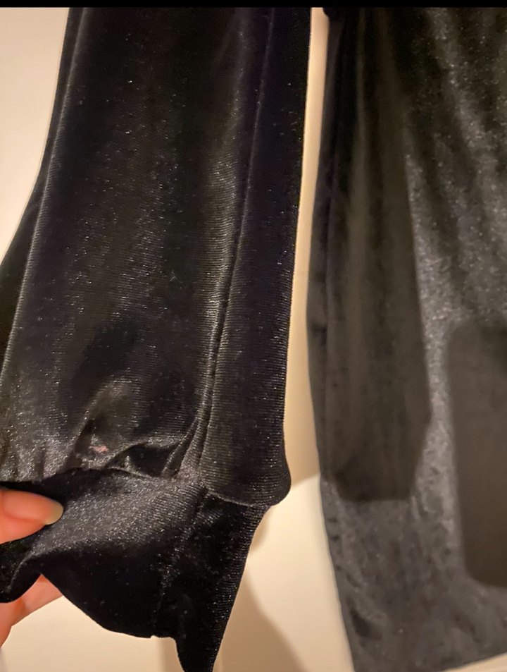 Kadife mini elbise - Görsel 3