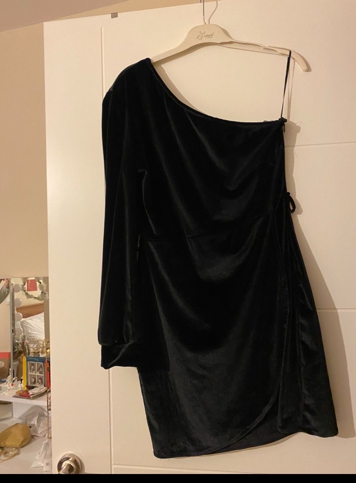 Kadife mini elbise - Görsel 2