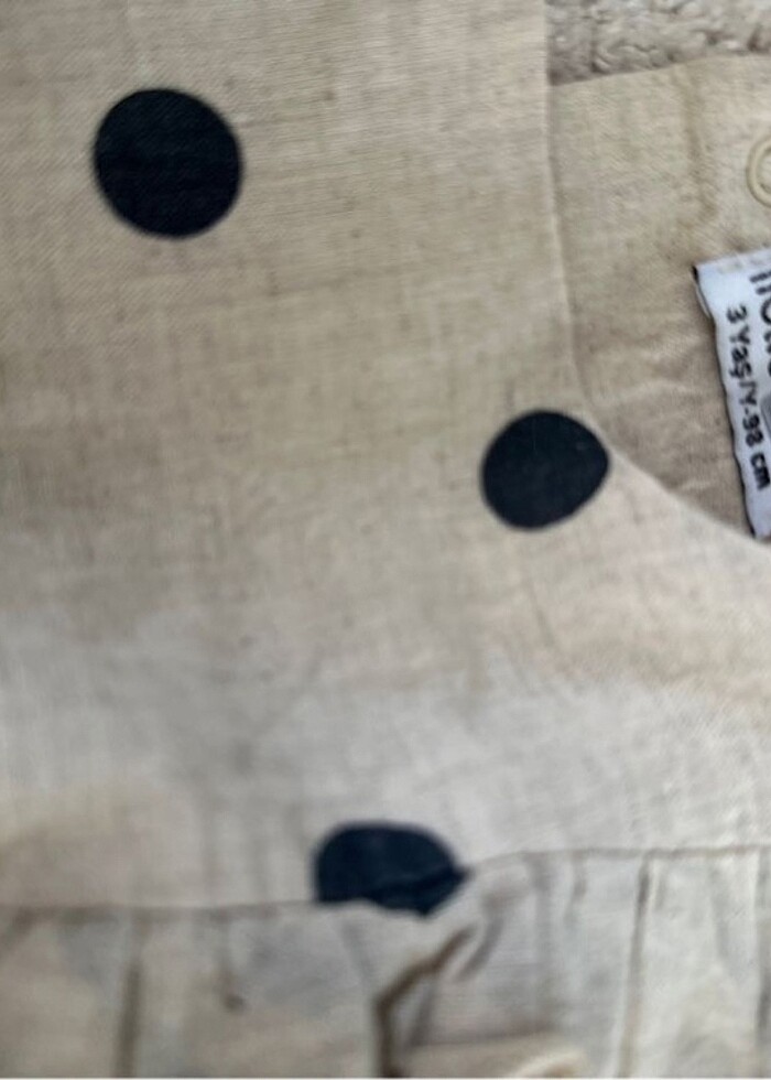 Kız bebek keten elbise - Görsel 3