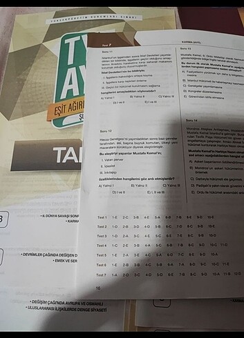  Beden TYT AYT TARİH FASİKÜL 