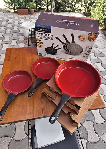 Thermoad Granit Döküm 3'lü Tava Seti