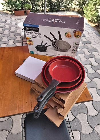 Diğer Thermoad Granit Döküm 3'lü Tava Seti