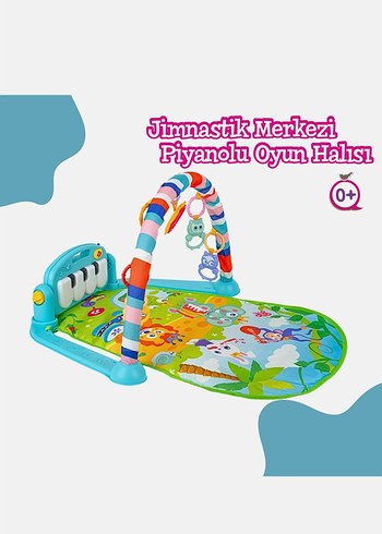 Jimnastik Merkezli Piyanolu Renkli Oyun Halısı