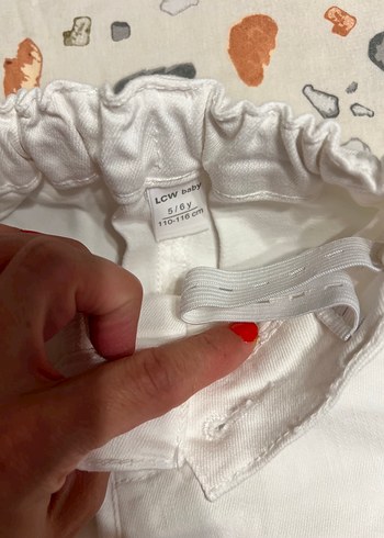 5 Yaş Beden Erkek Çocuk Beyaz Regular Fit Pamuk Pantolon