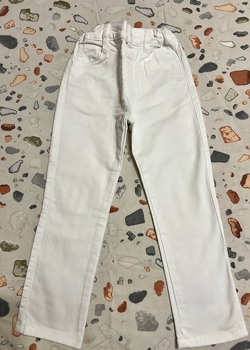 Erkek Çocuk Beyaz Regular Fit Pamuk Pantolon