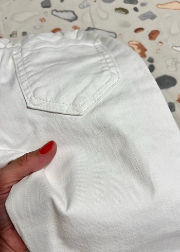 5 Yaş Beden beyaz Renk Erkek Çocuk Beyaz Regular Fit Pamuk Pantolon
