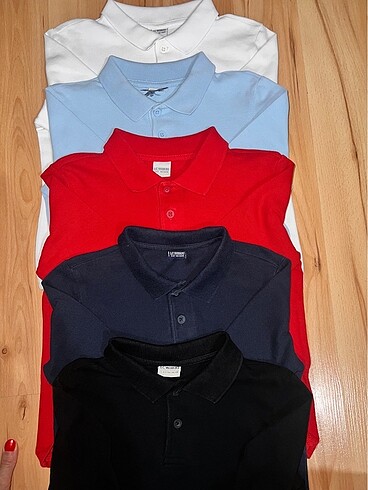 5 Yaş Beden Lcw polo yaka uzun kol tshirt