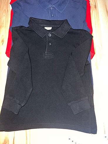 5 Yaş Beden çeşitli Renk Lcw polo yaka uzun kol tshirt