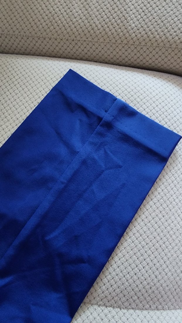 Düğmeli Parlak Mavi Midi Kadın Kumaş Pantolon - Görsel 3