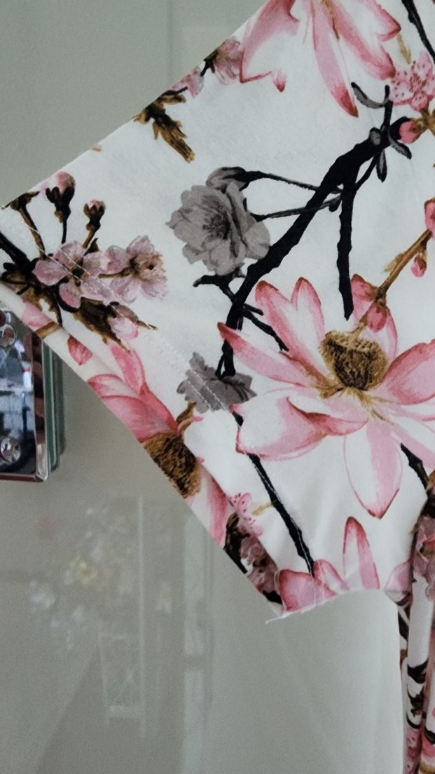 Pembe Çiçek Desenli Elbise - Görsel 4