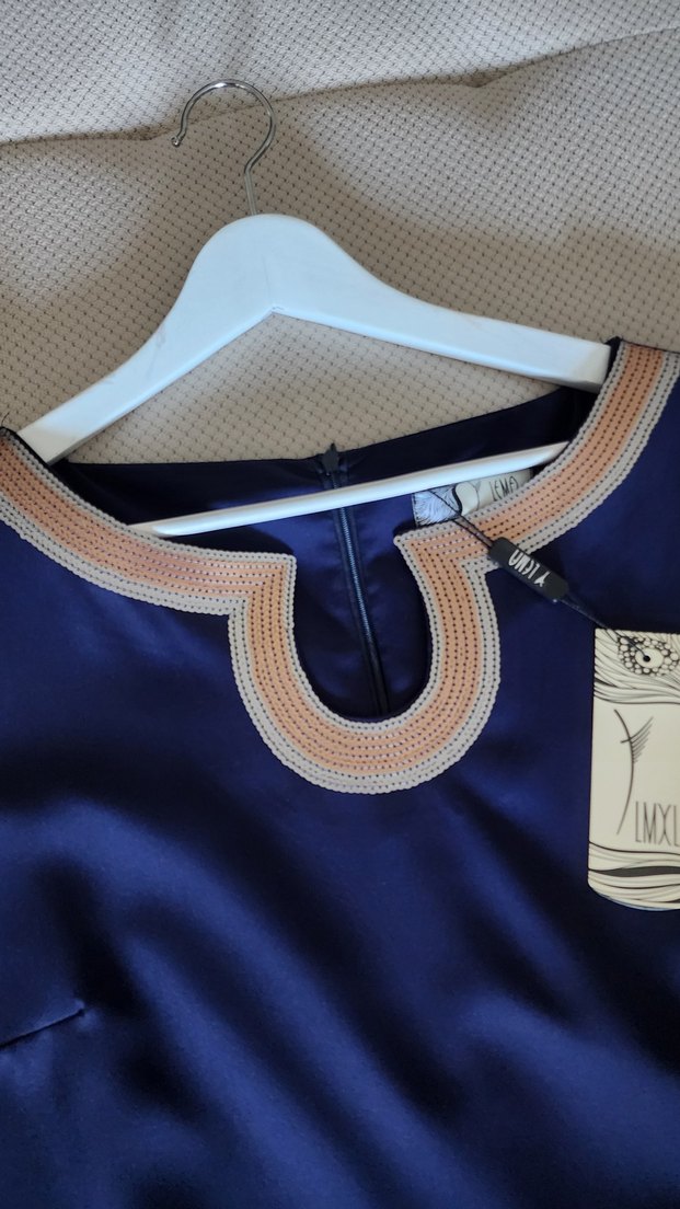 Lacivert elbise özel günler için. - Görsel 2