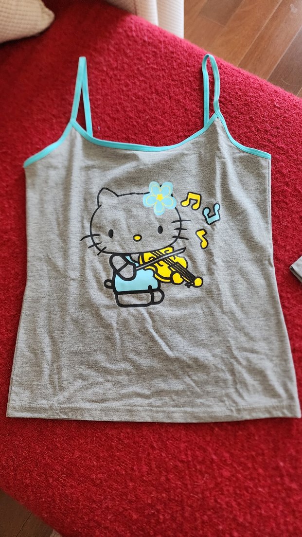 Kız Çocuk Gri Baskılı İç Giyim Takımı - Görsel 3