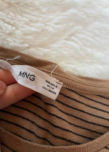Mango Mango Kadın Kahverengi Çizgili Tişört