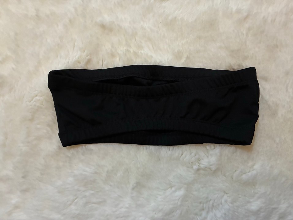 Cottonhill Siyah Straplez Crop Top Büstiyer - Görsel 3