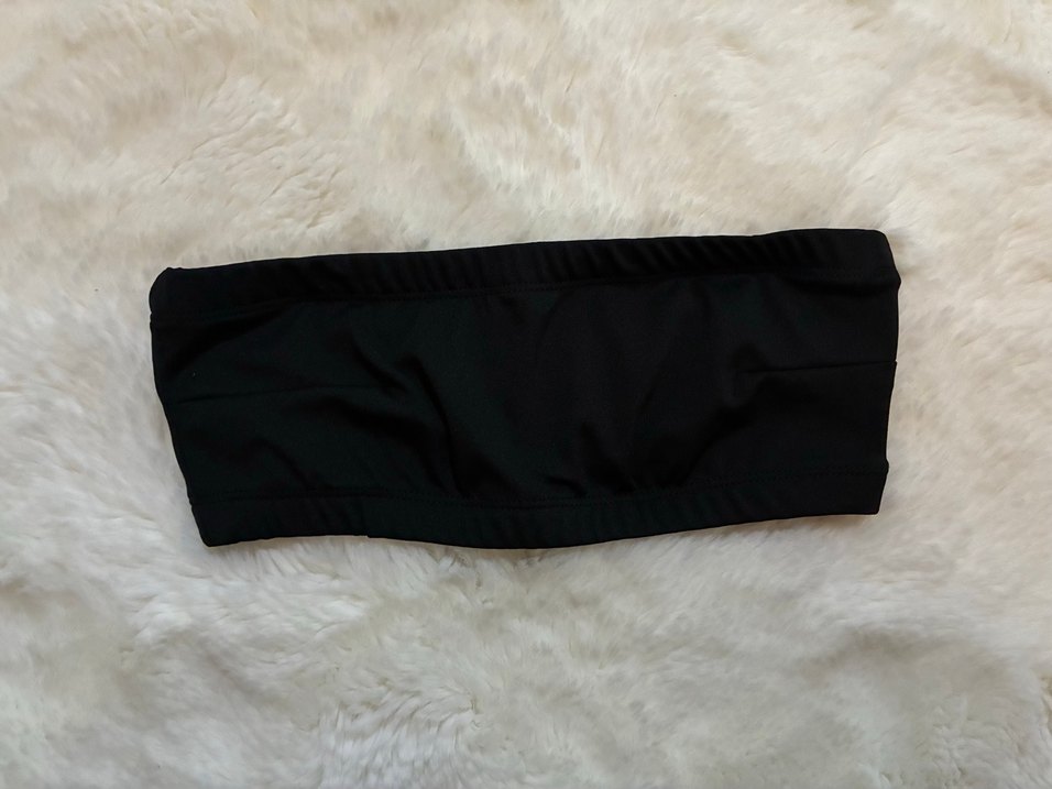 Cottonhill Siyah Straplez Crop Top Büstiyer - Görsel 2