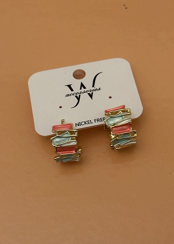 Pastel Renkli Mini Küpe - Görsel 2