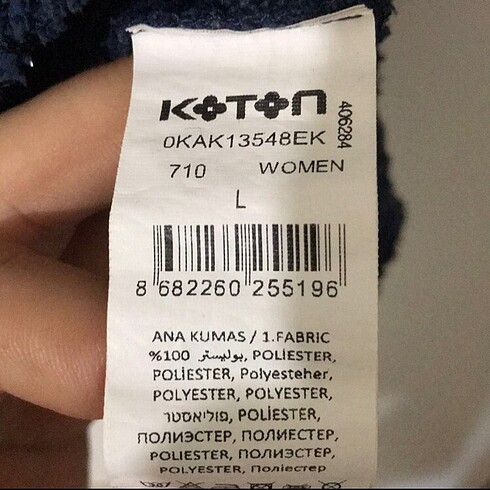 l Beden lacivert Renk Simli kısa kollu kazak