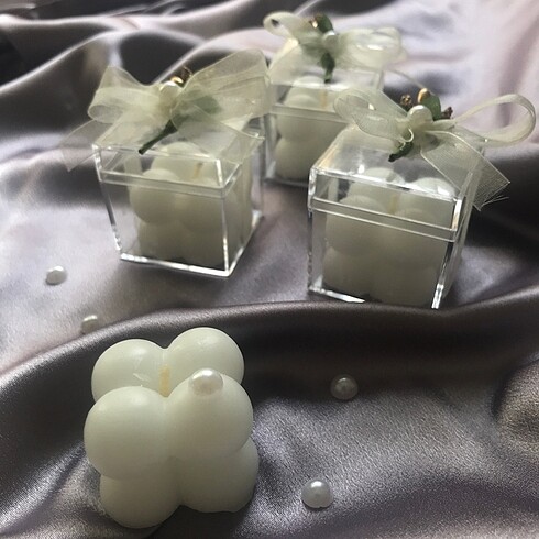 Beden beyaz Renk BUBBLE MUM ZARİF HEDİYELİK