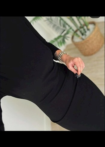 Siyah Uzun Kollu Mini Ofis Elbisesi - Görsel 4