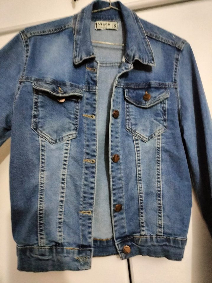 Mavi Düğmeli Kadın Denim Ceket - Görsel 2