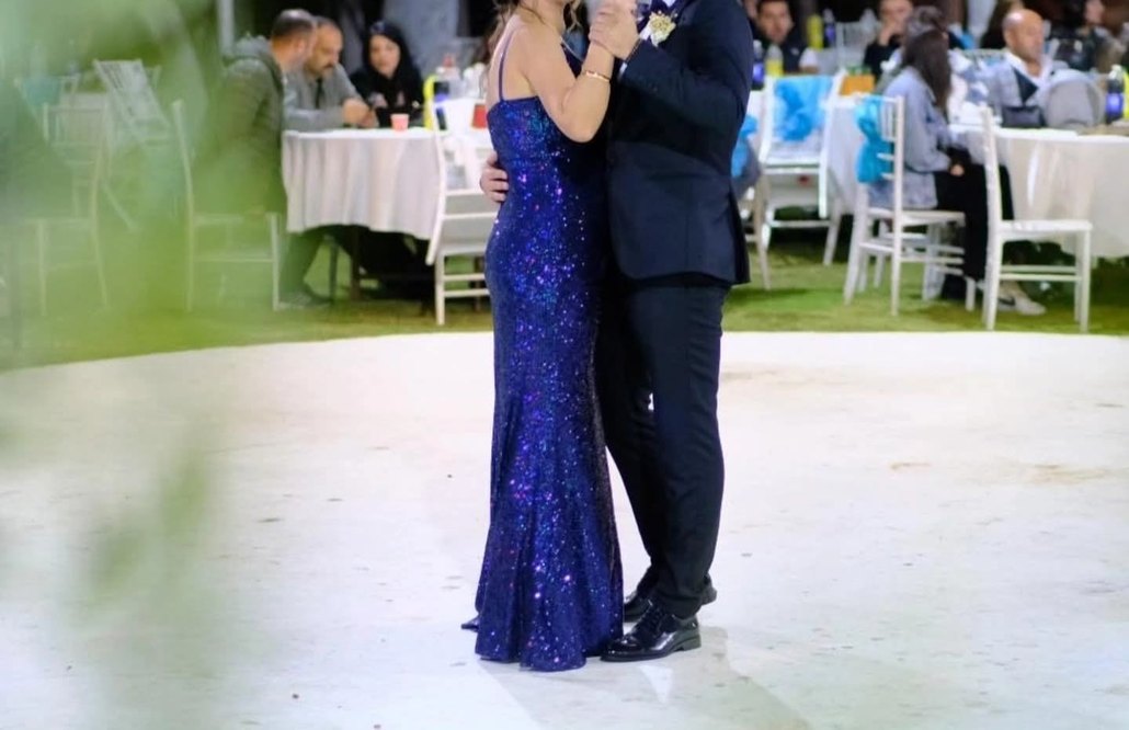 Parlak Mor Uzun Askılı Abiye Elbise - Görsel 3