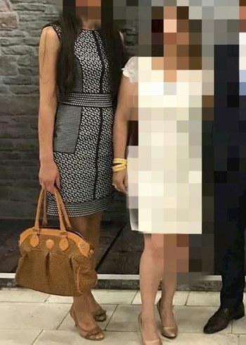 Gri Desenli Kemerli Midi Kalem Elbise - Görsel 5