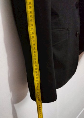 Düğmeli Siyah Erkek Ceket - Görsel 7