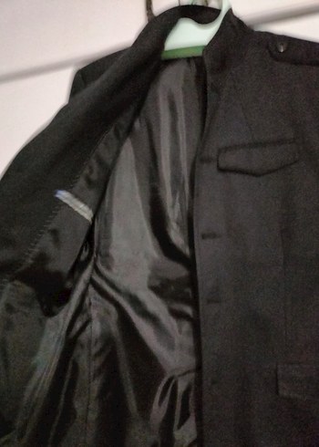 Düğmeli Siyah Erkek Ceket - Görsel 5