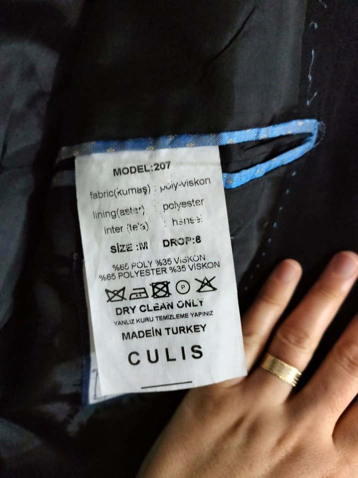 Düğmeli Siyah Erkek Ceket - Görsel 4