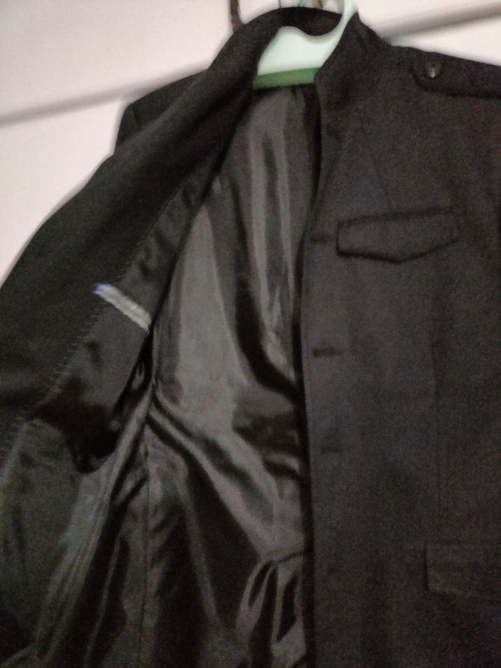 Düğmeli Siyah Erkek Ceket - Görsel 5