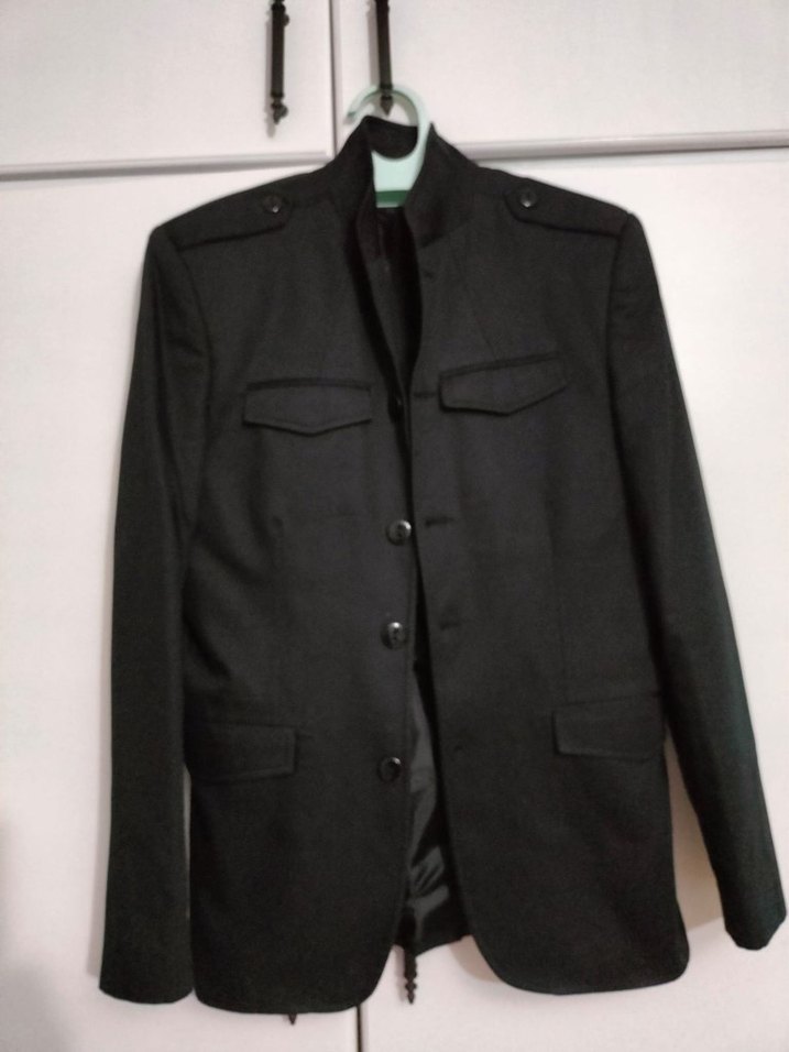 Düğmeli Siyah Erkek Ceket - Görsel 3