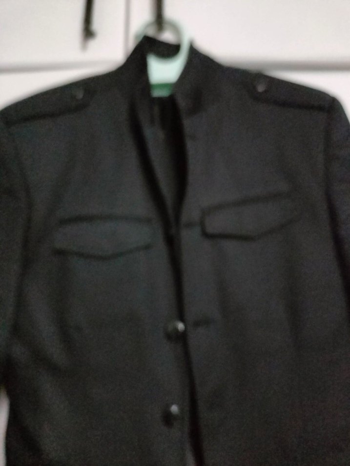Düğmeli Siyah Erkek Ceket - Görsel 2