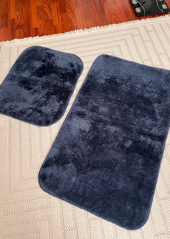 Beden Elart Koyu Mavi Banyo Paspası Seti