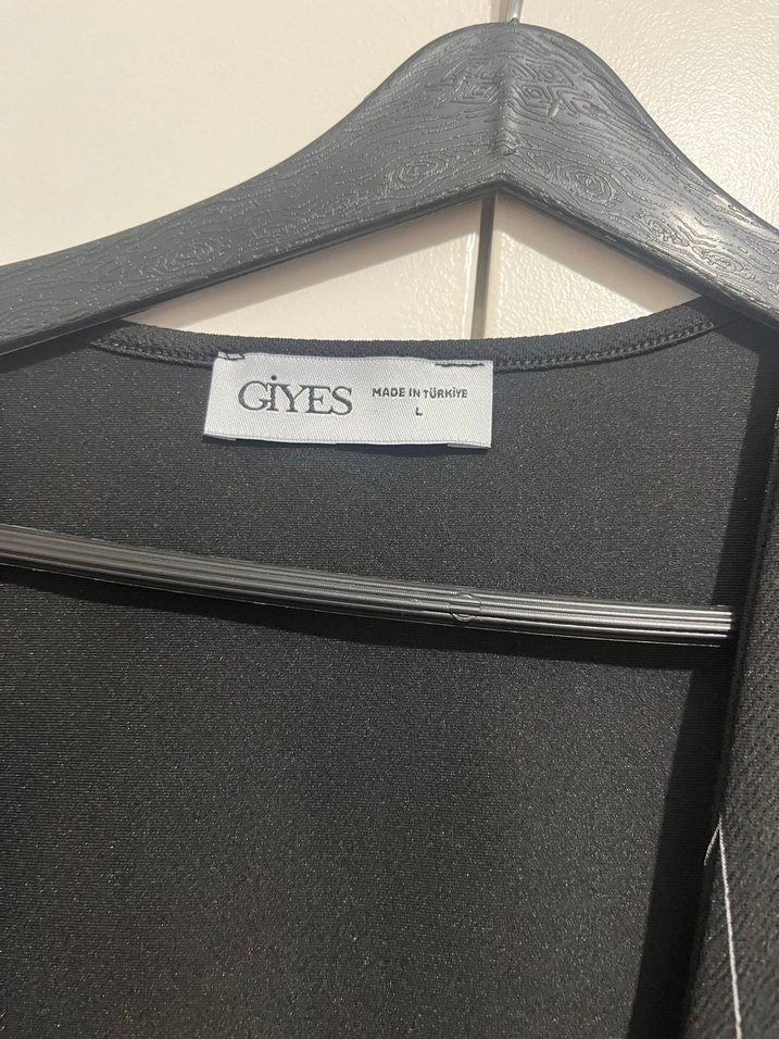 Düğmeli Çizgili Kadın Yelek - Görsel 4