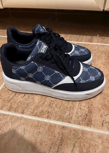 U.S. Polo Assn. Kadın Lacivert Dolgu Topuklu Spor Ayakkabı - Görsel 7